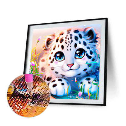 Colorful Little Animal Leopard - Full Round Drill Diamond Painting 30*30CM