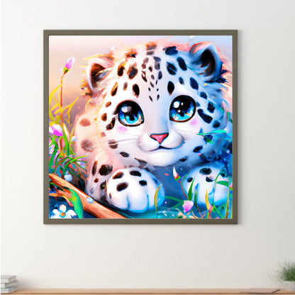 Colorful Little Animal Leopard - Full Round Drill Diamond Painting 30*30CM