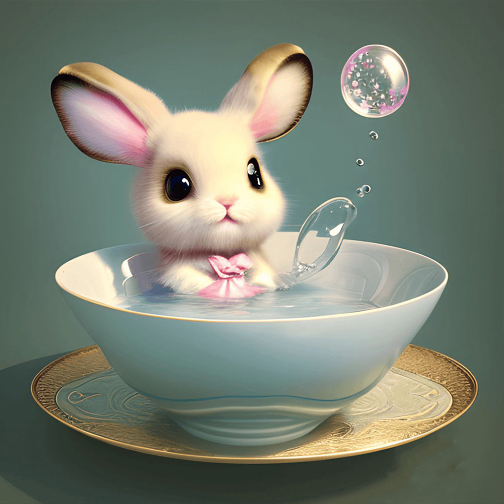 Mouse In Teacup - Full Round Drill Diamond Painting 30*30CM