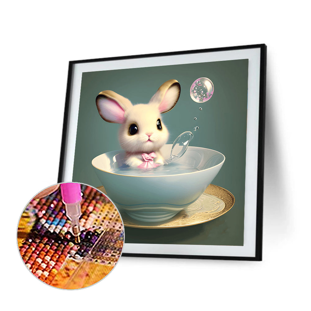 Mouse In Teacup - Full Round Drill Diamond Painting 30*30CM