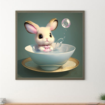 Mouse In Teacup - Full Round Drill Diamond Painting 30*30CM