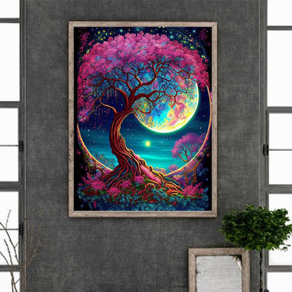 Moonlight Tree Of Life - Full Round Drill Diamond Painting 30*40CM