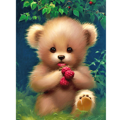 Raspberry Bear - Full Round Drill Diamond Painting 30*40CM