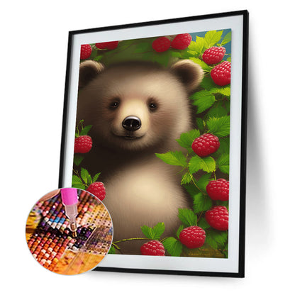 Raspberry Bear - Full Round Drill Diamond Painting 30*40CM