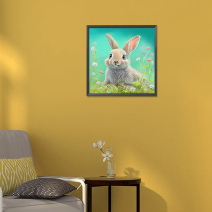 Rabbit In The Garden - Full Round Drill Diamond Painting 30*30CM