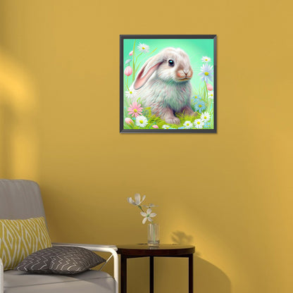 Rabbit In The Garden - Full Round Drill Diamond Painting 30*30CM