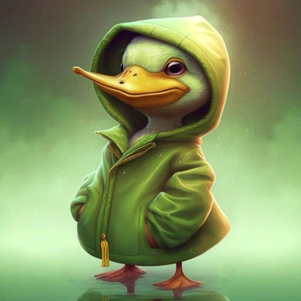 Duckling In Sweater - Full Round Drill Diamond Painting 30*30CM