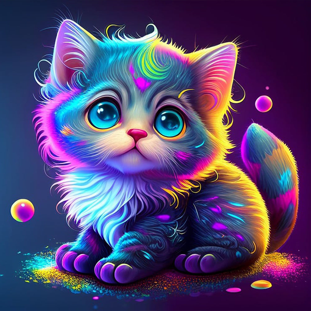 Color Kitten - Full Round Drill Diamond Painting 30*30CM