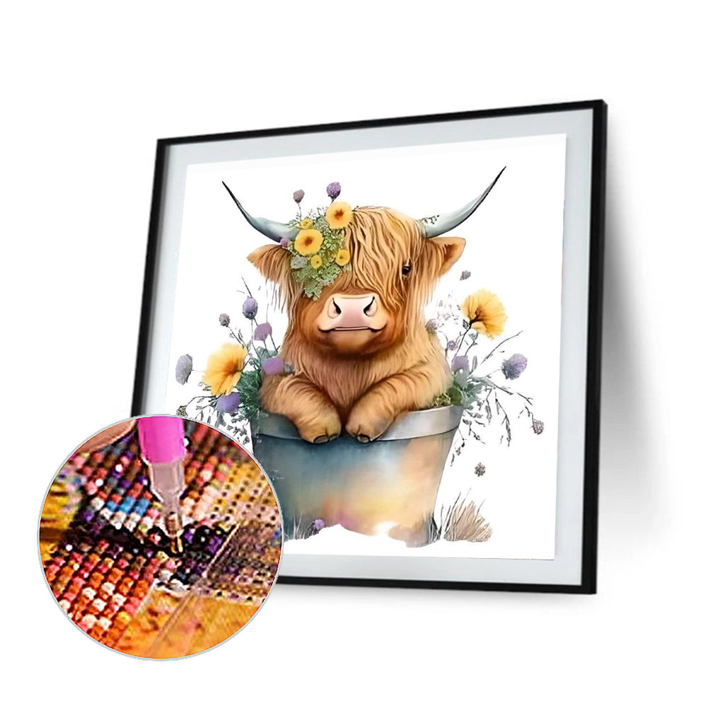 Watercolor Yak - Full Round Drill Diamond Painting 30*30CM