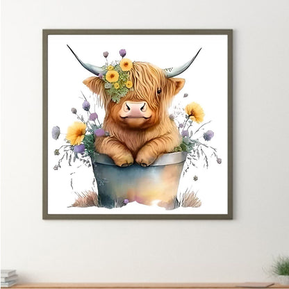 Watercolor Yak - Full Round Drill Diamond Painting 30*30CM