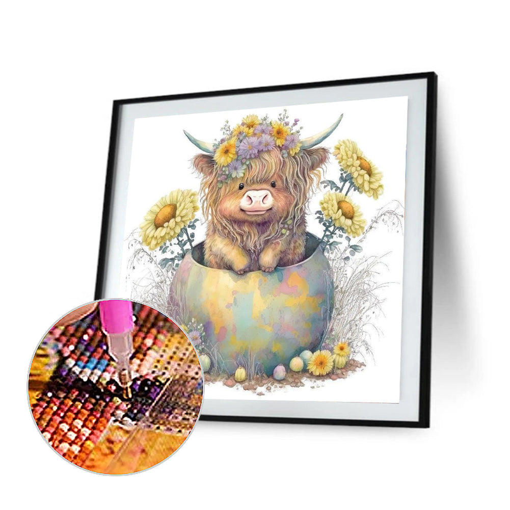 Watercolor Yak - Full Round Drill Diamond Painting 30*30CM