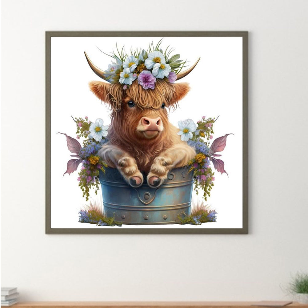 Watercolor Yak - Full Round Drill Diamond Painting 30*30CM