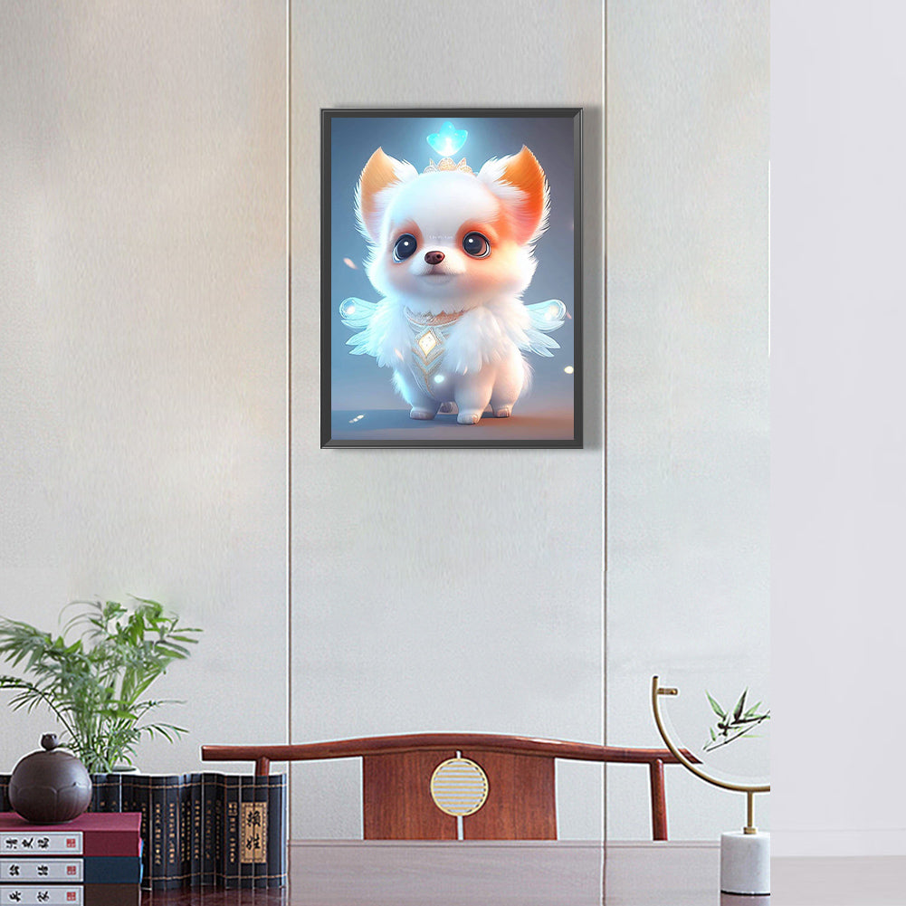 Elf Puppy - Full Round Drill Diamond Painting 30*40CM