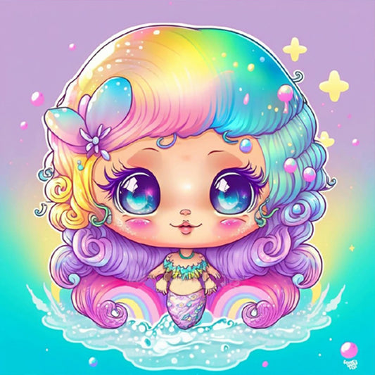 Elf Mermaid - Full Round Drill Diamond Painting 30*30CM