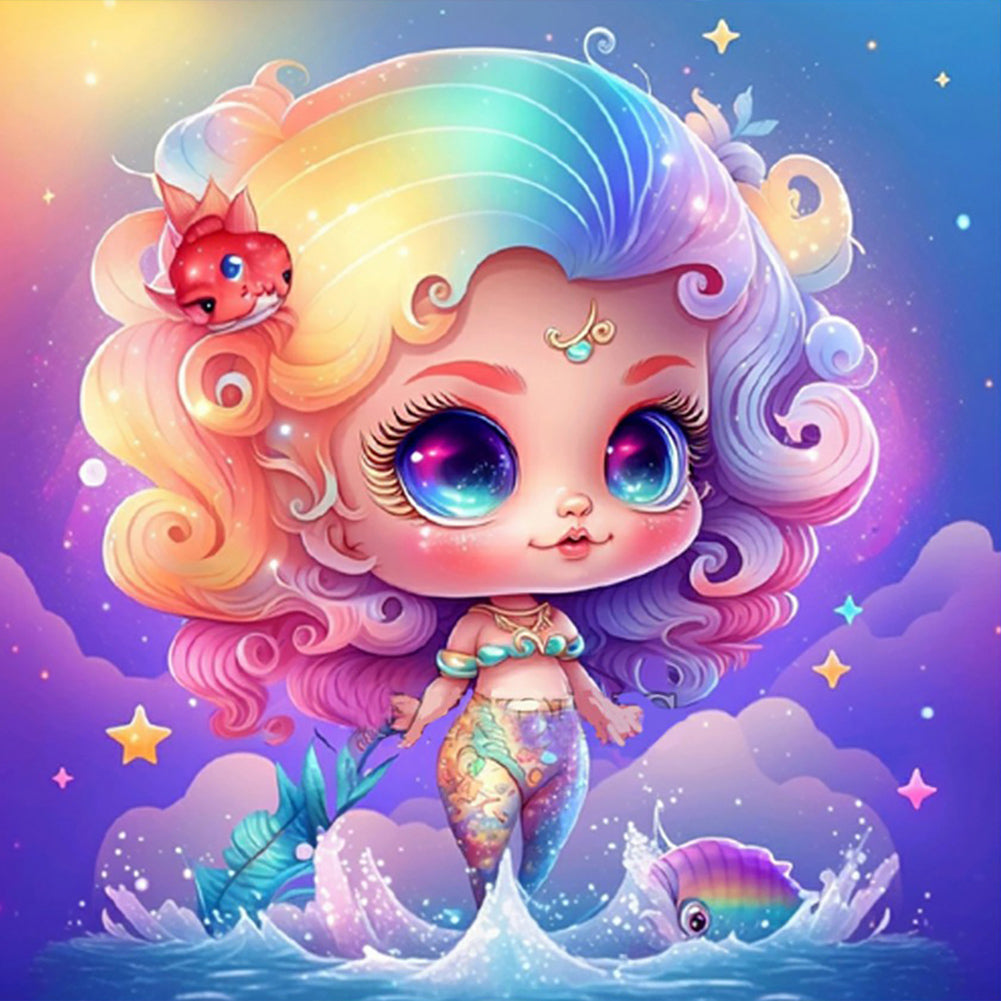 Elf Mermaid - Full Round Drill Diamond Painting 30*30CM