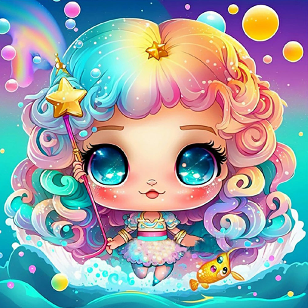 Elf Mermaid - Full Round Drill Diamond Painting 30*30CM