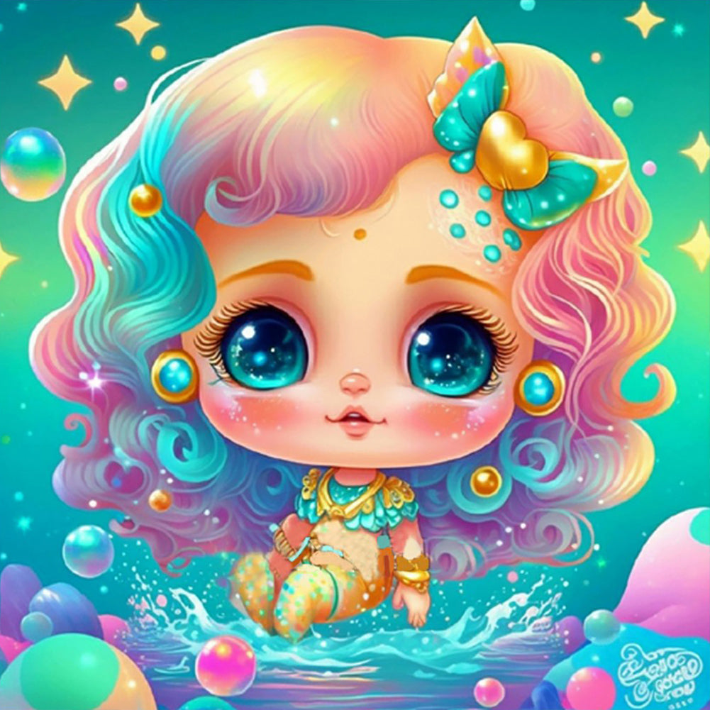 Elf Mermaid - Full Round Drill Diamond Painting 30*30CM