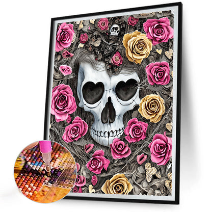 Rose Skull - Full Round Drill Diamond Painting 30*40CM