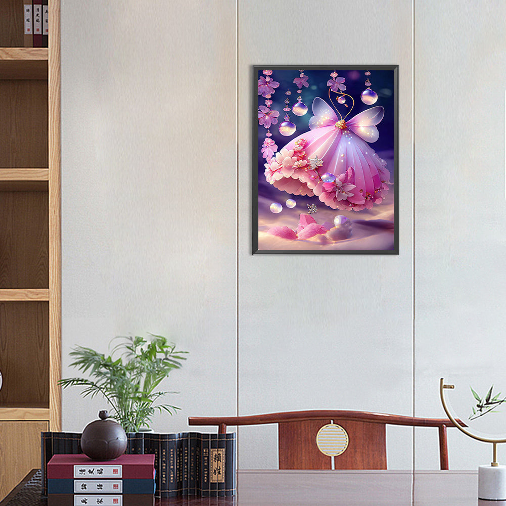 Butterfly Crystal Pendant - Full Round Drill Diamond Painting 30*40CM