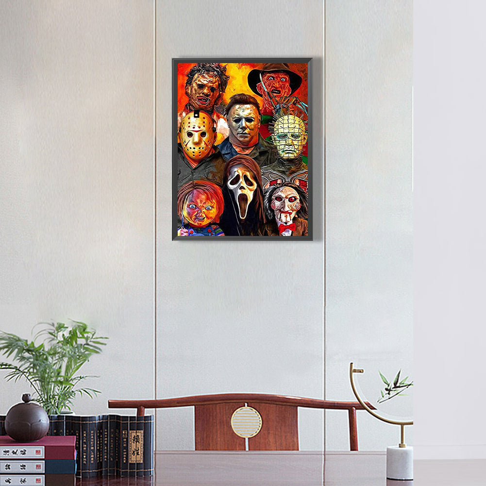 Horror Movie - Full Round Drill Diamond Painting 30*40CM