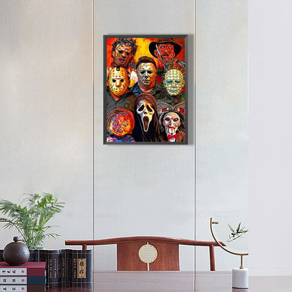 Horror Movie - Full Round Drill Diamond Painting 30*40CM