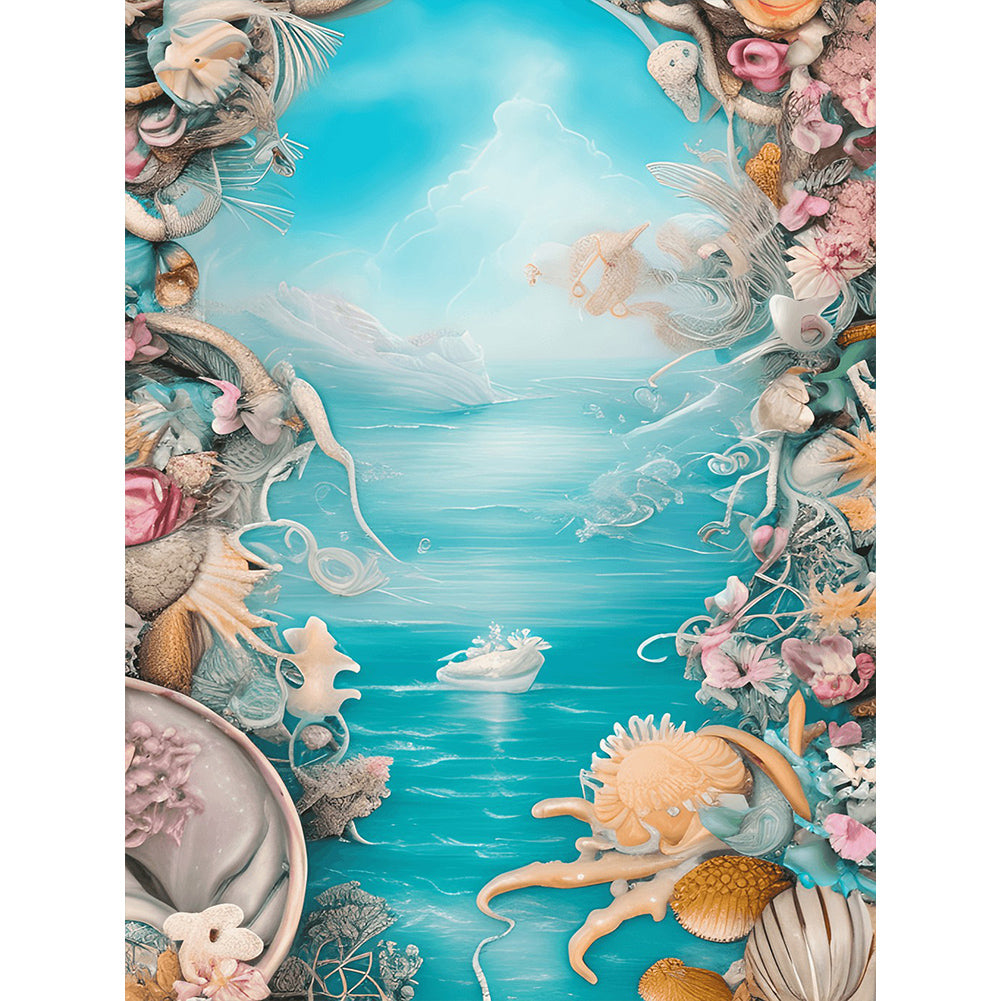 Dream Beach Shells - Full Round Drill Diamond Painting 30*40CM