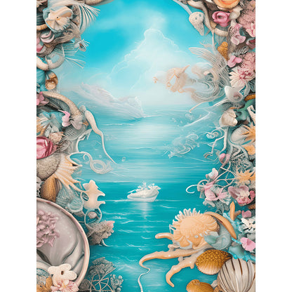 Dream Beach Shells - Full Round Drill Diamond Painting 30*40CM