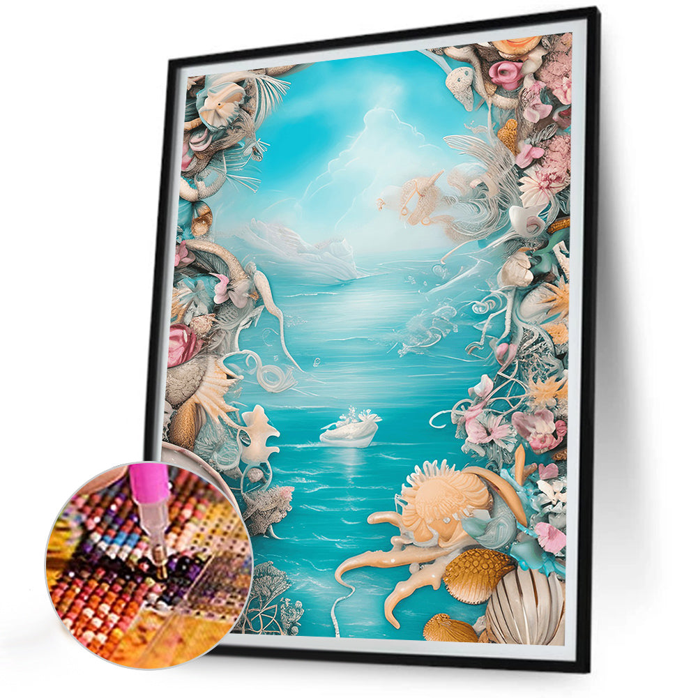 Dream Beach Shells - Full Round Drill Diamond Painting 30*40CM