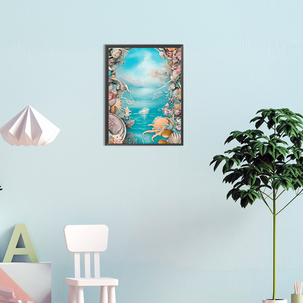 Dream Beach Shells - Full Round Drill Diamond Painting 30*40CM