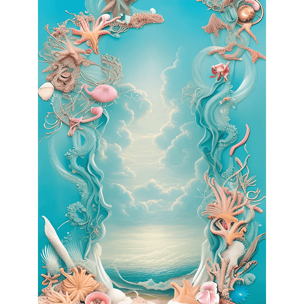 Dream Beach Shells - Full Round Drill Diamond Painting 30*40CM