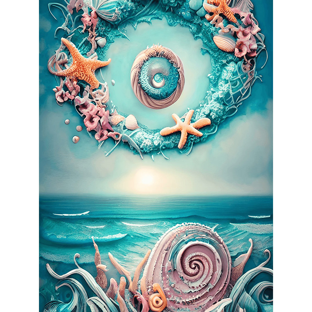 Dream Beach Shells - Full Round Drill Diamond Painting 30*40CM