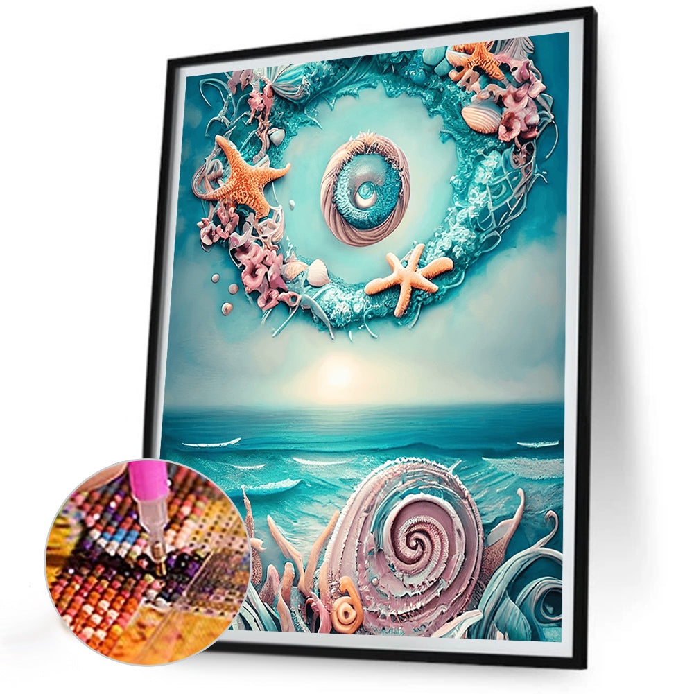 Dream Beach Shells - Full Round Drill Diamond Painting 30*40CM