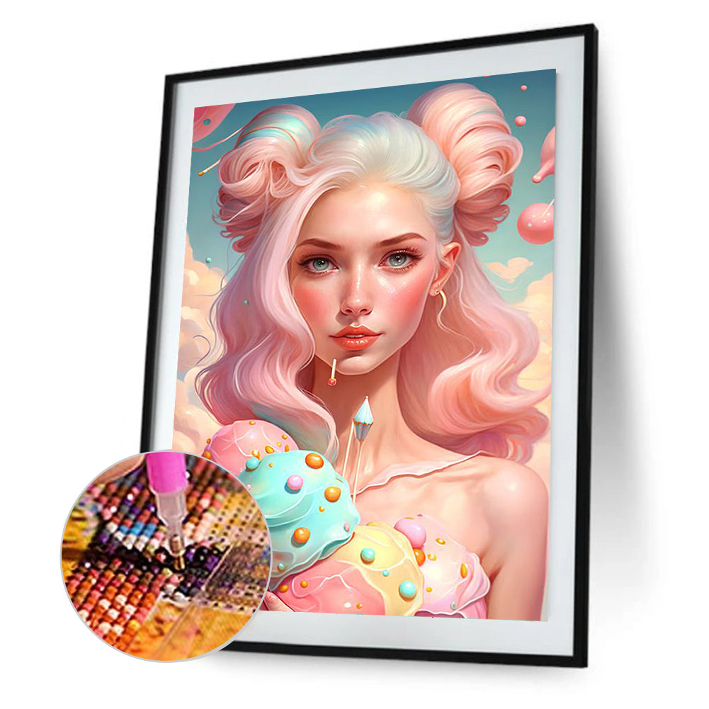 Candy Colored Girl - Full Square Drill Diamond Painting 40*50CM