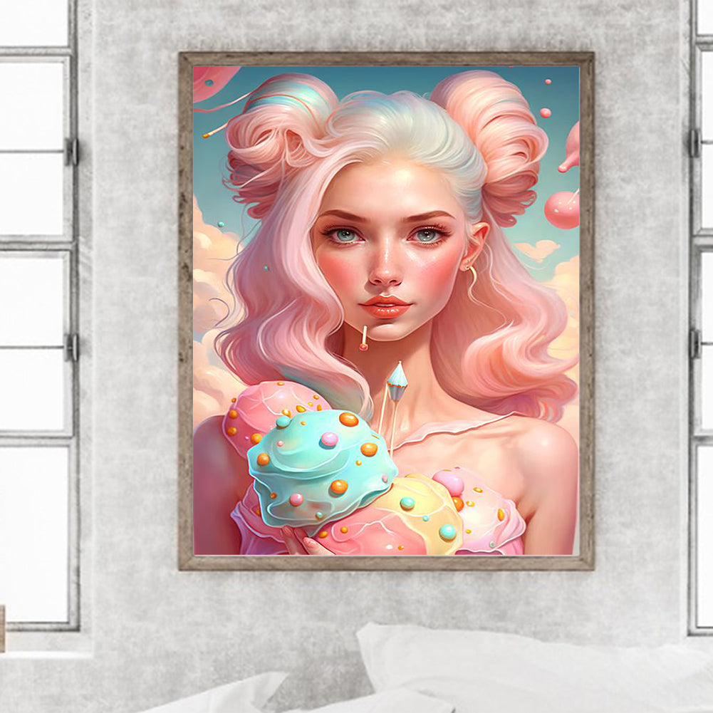 Candy Colored Girl - Full Square Drill Diamond Painting 40*50CM