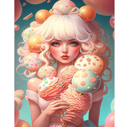 Candy Colored Girl - Full Square Drill Diamond Painting 40*50CM