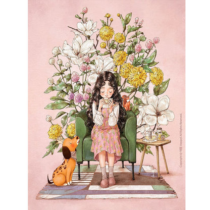 Little Girl - Full Round Drill Diamond Painting 30*40CM