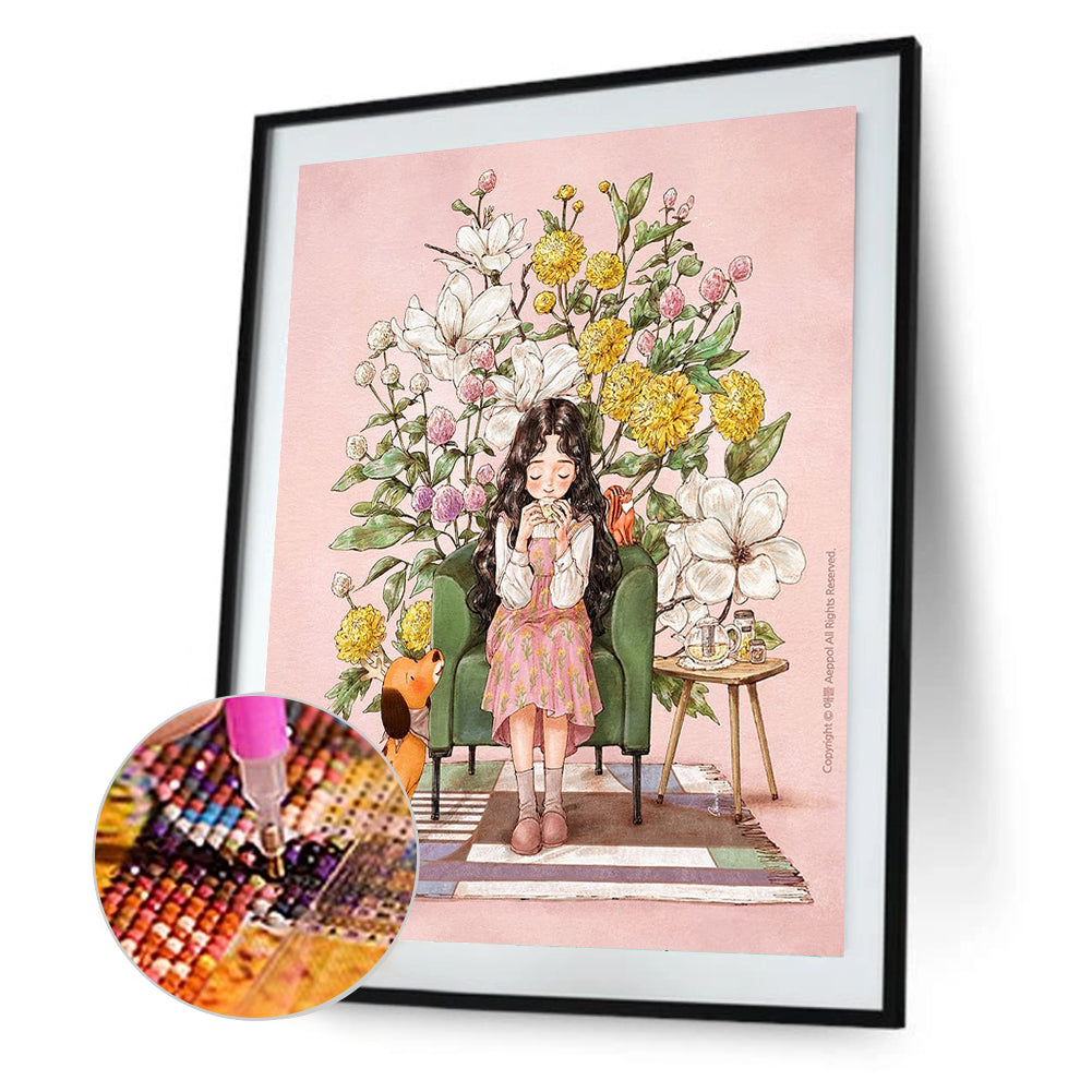 Little Girl - Full Round Drill Diamond Painting 30*40CM