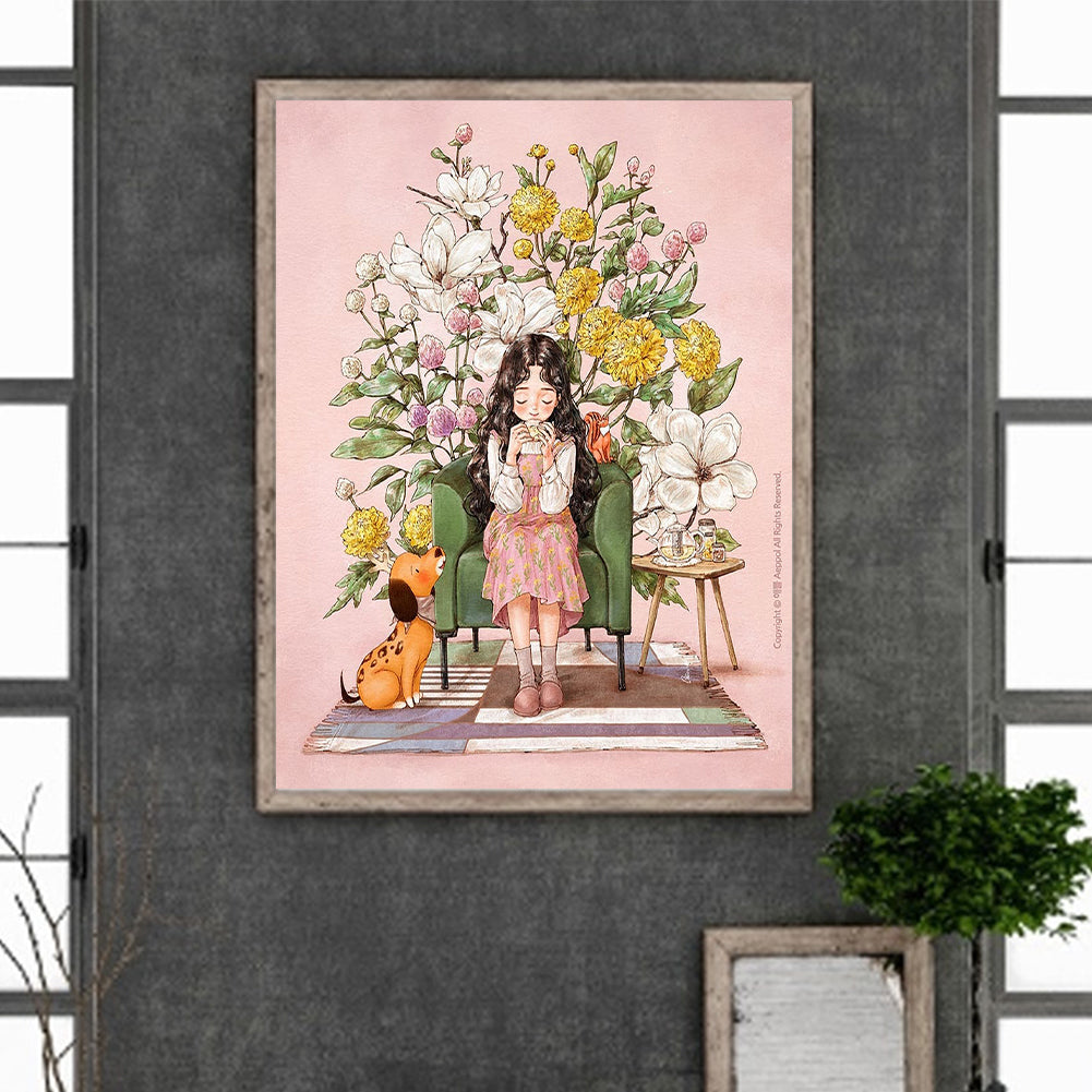 Little Girl - Full Round Drill Diamond Painting 30*40CM
