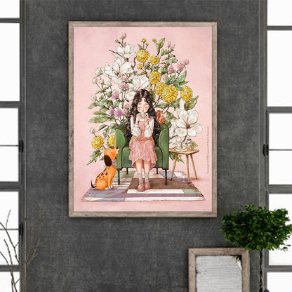 Little Girl - Full Round Drill Diamond Painting 30*40CM