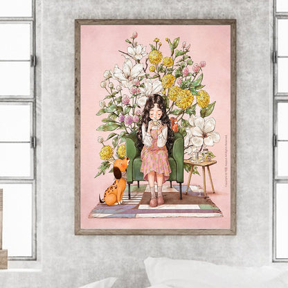 Little Girl - Full Round Drill Diamond Painting 30*40CM