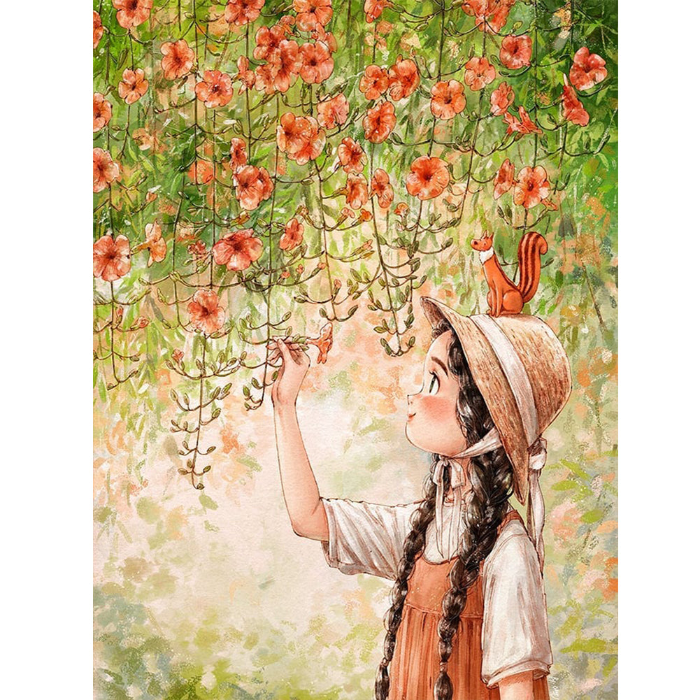 Little Girl - Full Round Drill Diamond Painting 30*40CM