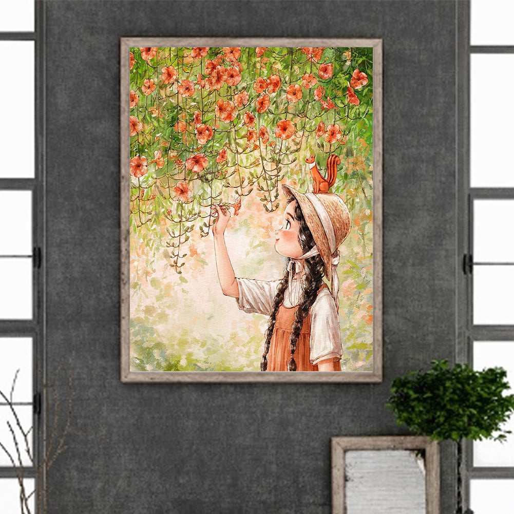 Little Girl - Full Round Drill Diamond Painting 30*40CM