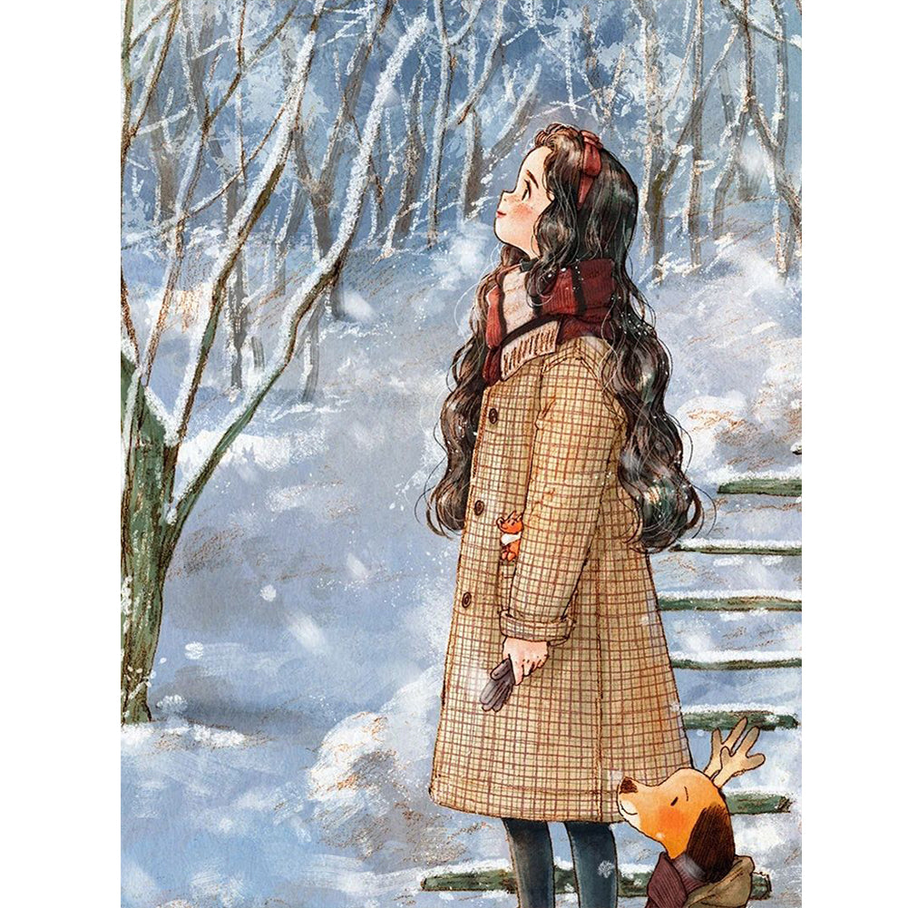 Little Girl - Full Round Drill Diamond Painting 30*40CM