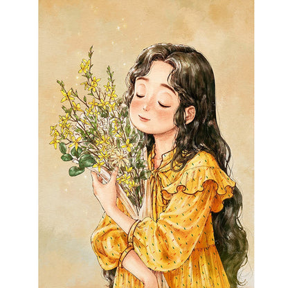 Little Girl - Full Round Drill Diamond Painting 30*40CM
