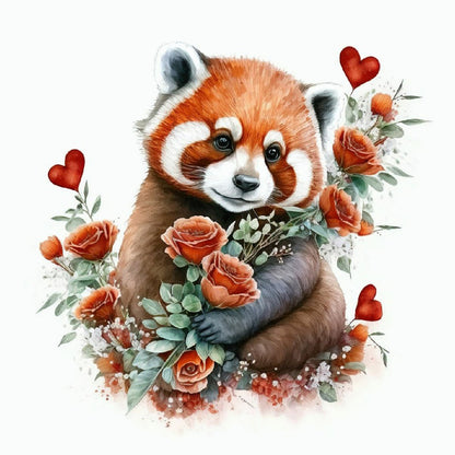 Raccoon - Full Round Drill Diamond Painting 30*30CM