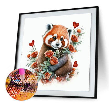 Raccoon - Full Round Drill Diamond Painting 30*30CM