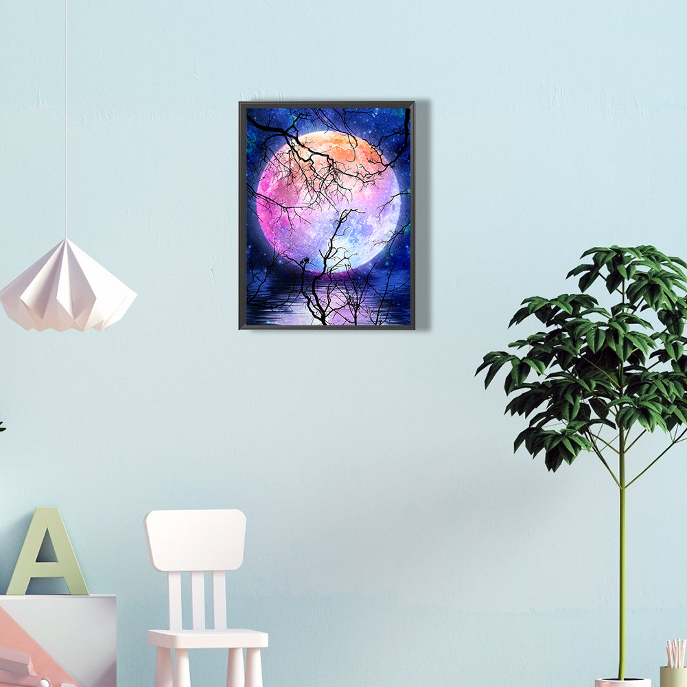 Moonlight In The Forest - Full Round Drill Diamond Painting 30*40CM