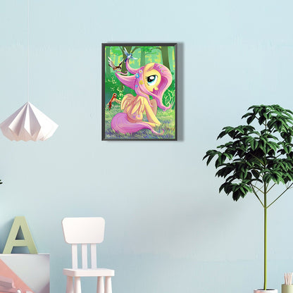 Rourou Playing With The Birds - Full Round Drill Diamond Painting 30*40CM