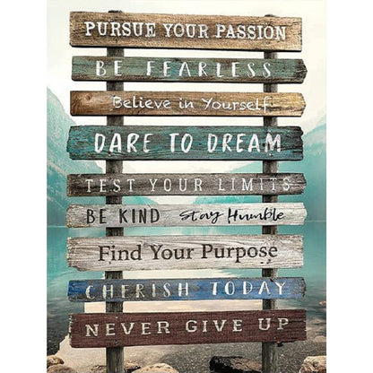 Never Give Up - Full Round Drill Diamond Painting 30*40CM