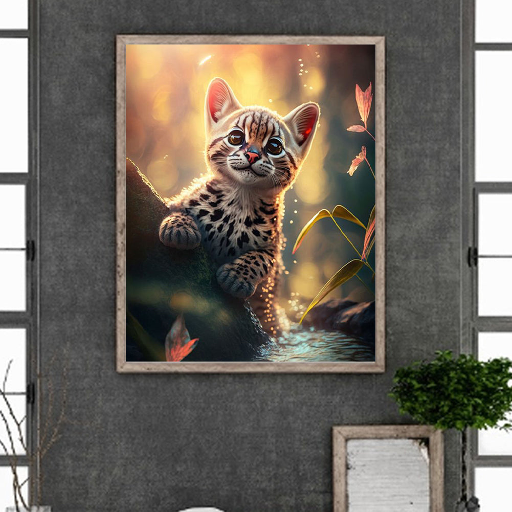 Little Cheetah - Full Square Drill Diamond Painting 40*50CM